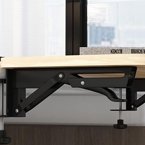 Ergonomic Keyboard Drawer Shelf, Clamp-On Table Keyboard Tray, Collapsible White/Black Desk Extender, Foldable Wrist Rest Armrest Platform (White 52 * 25cm/21 * 10inch)