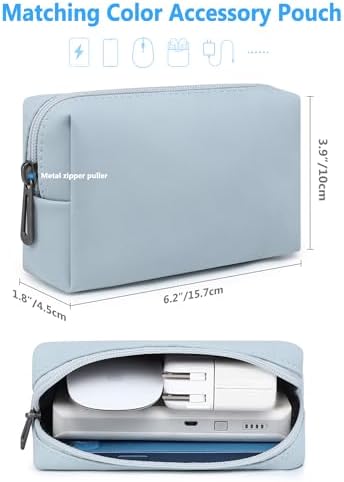 HYZUO 13.3-14 Inch Laptop Case Sleeve with Stand Feature, Pale Blue