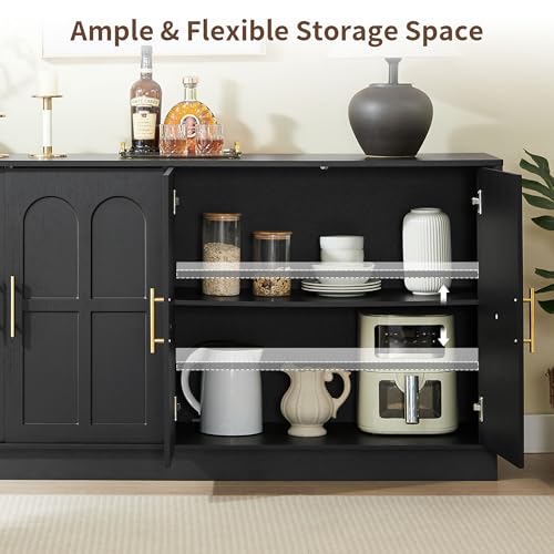 66.5" Sideboard Buffet Cabinet with Storage, Modern Credenza