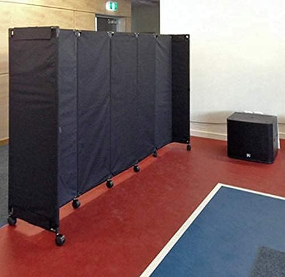 Versare MP6 Portable Folding Wall Partition | Economical 3 Panel Design | Portable Room Divider On Wheels | Adjustable, Freestanding Setup | Multiple Widths