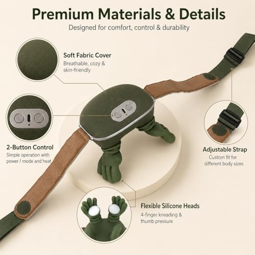 Simulation Hand Neck Massager, Portable Electric Shiatsu Shoulder Massage Device with Heat, 4D Wireless Deep Tissue Relief, Relax Muscles & Relieve Arm&Leg Fatigue After Exercising,massage,mother Gift