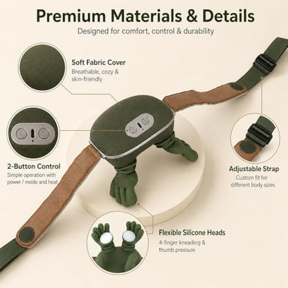 Simulation Hand Neck Massager, Portable Electric Shiatsu Shoulder Massage Device with Heat, 4D Wireless Deep Tissue Relief, Relax Muscles & Relieve Arm&Leg Fatigue After Exercising,massage,mother Gift