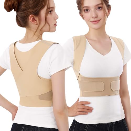 Posture Corrector for Women Back Brace Lower Pain Support Straightener Scoliosis Upper Full Spine Hunchback Dowagers (Black, Large)