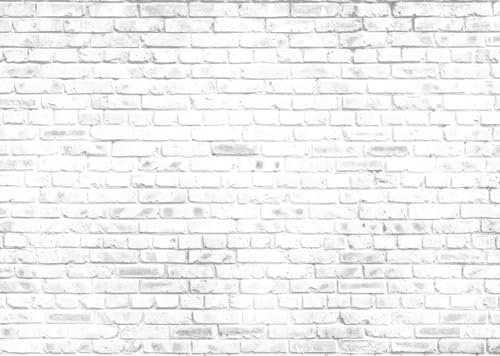 10x6.5ft Fabric White Brick Wall Texture Backdrop Abstract Old White Brick Stone Wall Background for Photoshoot Home Decor Party Decorations Photo Booth Props - size: 10x6.5FT