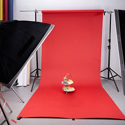 Seamless Photogrphy Background Paper, Paper Backdrop Roll for Photoshoot, 53" x16', Scarlet - color: Scarlet, size: 53"x16'