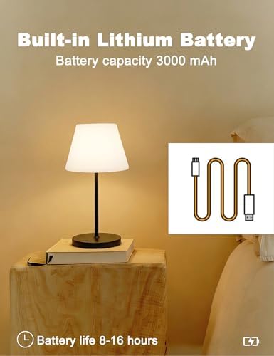 WEILAILUX Small Outdoor Table Lamp, Shower Lamp Waterproof (Mini Black)
