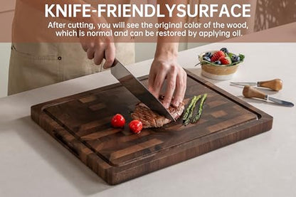 Walnut Cutting Boards for Kitchen Solid Wood End Grain 17"×13"×1"