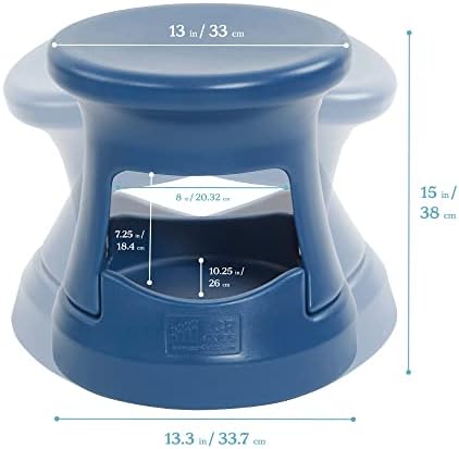 ECR4Kids Storage Wobble Stool, 15in Seat Height, Active Seating, Navy