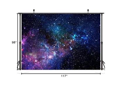 10x8ft Fabric Starry Outer Space Backdrop Photography Universe Milky Way Stars Background Galaxy Nebula Decorations Kids Adult Birthday Party Backdrop Baby Shower Photoshoot Studio Props - size: 10x8FT