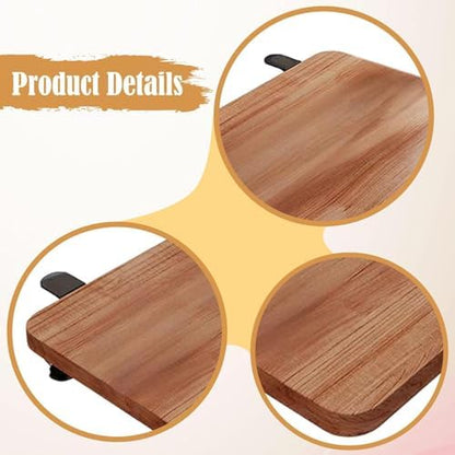 Desk Extension Board Clamp-on Keyboard Tray Portable Ergonomic Arm Rest Expansion Platform for Home Office- Walnut Color