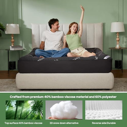 Twin Mattress Topper, Thick Pillow Top Mattress Pad