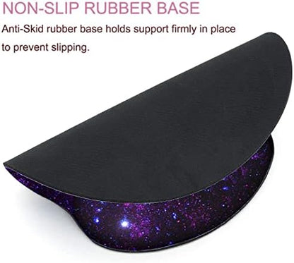 RICHEN Memory Foam Mouse Pad with Wrist Support,Ergonomic Mouse Pad with Wrist Rest,Non-Slip Rubber Base for Computer Laptop & Mac,Lightweight Rest for Home,Office & Travel (Purple Starry)