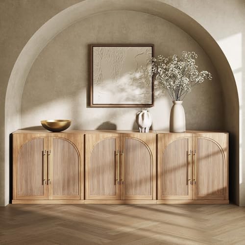 Set of 3 Jagger Sideboard Buffet Cabinet - Camel
