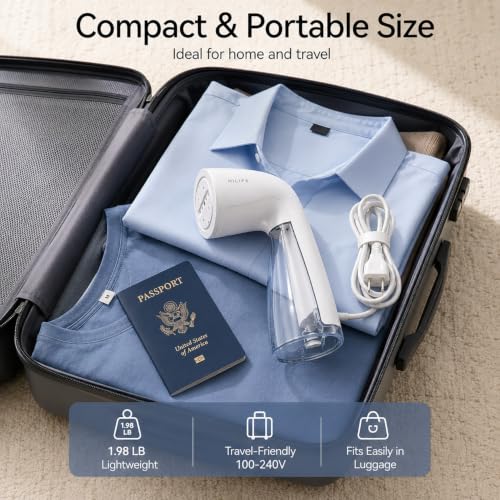 Steamer for Clothes, 1100W Handheld Portable Steamer, 120V Only