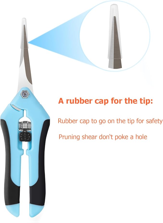 BEoffer 4 Pack Pruning Shears, 6.5 Inch Garden Scissors Gardening Hand Pruning Snips with Straight Stainless Steel Precision Blades for Gardening Flower Plant Precise Trimming and Pruning Maintenance