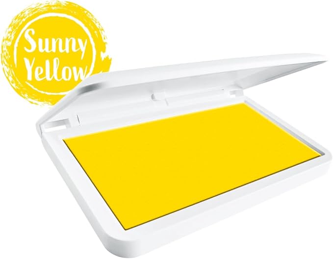 COLOP Make Series, Ink Stamp Pads, with Non-Toxic Premium Ink, Water-Based Acid-Free (Sunny Yellow- Small)