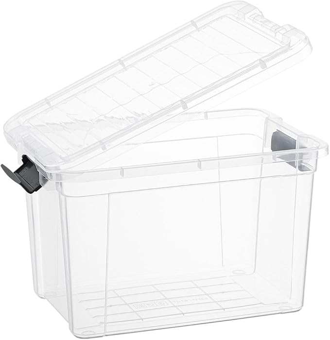 Superio Clear Storage Boxes with Lids, 8.75 Quart Plastic Container Bins for Organizing, Stackable Crates, BPA Free, Non Toxic, Odor Free, Organizers for Home, Office, School, and Dorm, 2 Pack
