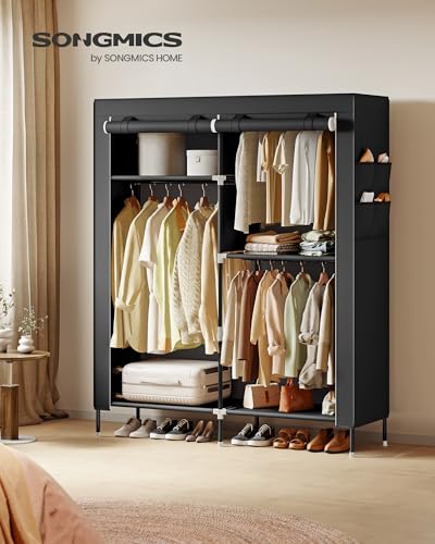Portable Closet, Fabric Wardrobe, Clothes Rack with Shelves