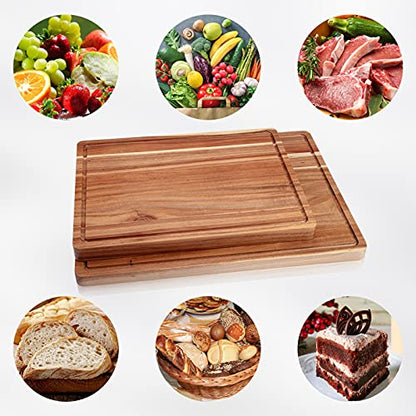 Extra Large Acacia Wood Cutting Boards for Kitchen, 24 x 18 Inch