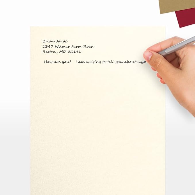 LUXPaper 8.5" x 11" Cardstock | Letter Size | Champagne Metallic | 105lb. Cover (192lb. Text) | 50 Qty.