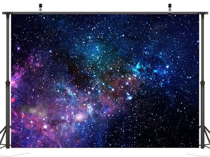 8x6ft Fabric Starry Outer Space Backdrop Photography Universe Milky Way Stars Background Galaxy Nebula Decorations Kids Adult Birthday Party Backdrop Baby Shower Photoshoot Studio Props - size: 8x6FT