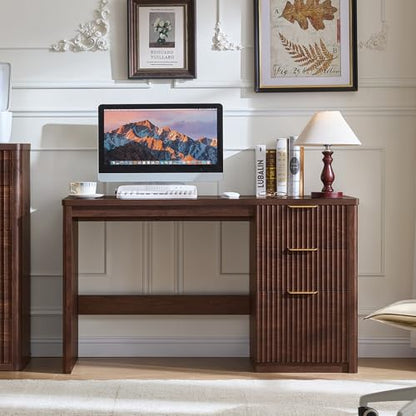 Office Desk 48" with 3 Drawers Storage File Cabinet