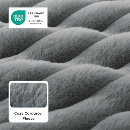 ComfyFleece™ Fluffy Balanced Support Large Dog Bed for Crate,35x22