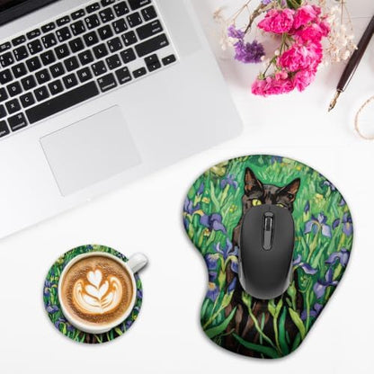 iRudyard 2Pcs Rubber Coasters Mouse Pad Wrist Support Pu Anti Scratch Scald