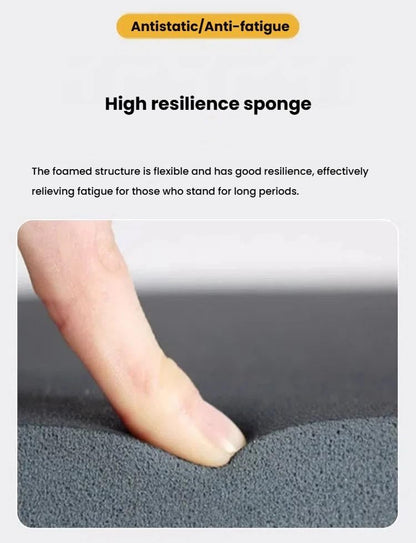 20mm Thick Anti-Fatigue Floor Mat, Cushioned Beveled Edge Design, Static-Safe Standing Pad for Workshop, Labs & Home Use (Gray, 120x100 cm),Grey,120x100 cm