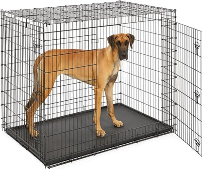 Solutions by Midwest 54-Inch Double Door Crate, Giant Breed Dogs, 100+ lbs