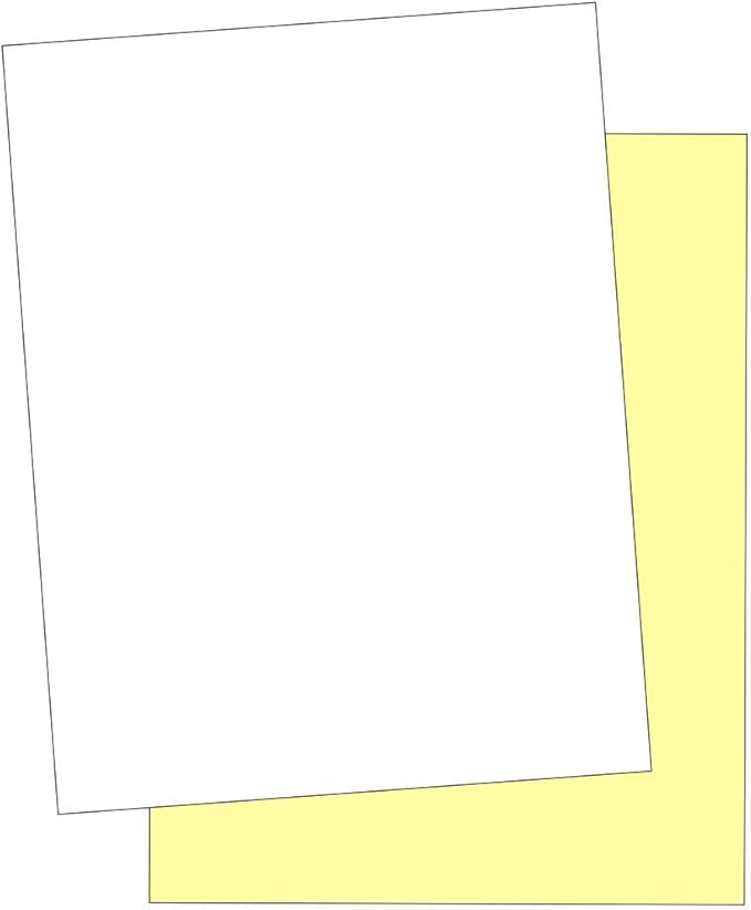 "Plain" Collated Color Paper (Not Carbonless) for Laser and Ink Jet Printers (2 Part, Case)