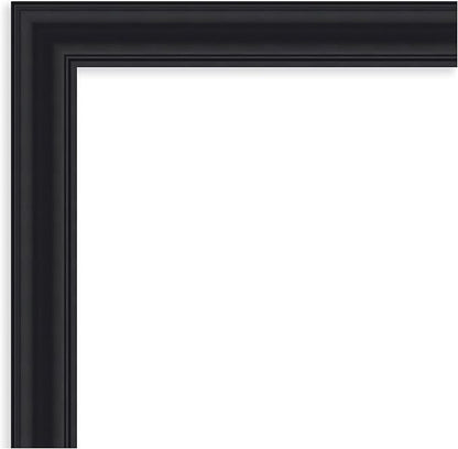 Amanti Art Black Framed Magnetic Board 24x36 Large Vision Board for use with Magnets, 100% Metal Sheet to Display Items as Office Decor or for Home Organization in mudroom, Kitchen or Kids Room