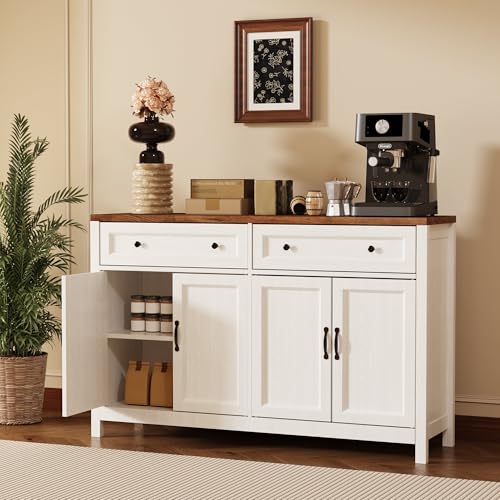 Farmhouse Kitchen Sideboard Buffet Cabinet, Coffee Bar with Storage