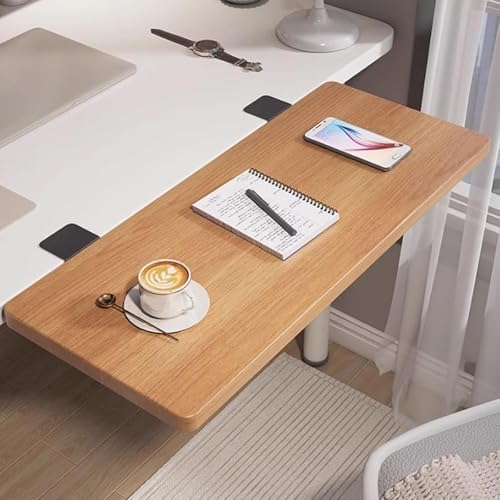 Wood Foldable Desk Extender Tray,Large Size Clamp-on Keyboard Tray,Table Mount Shelf Armrest Support for Home Office Dorm Floating Table(40x24cm(16x9inch), Wood A)