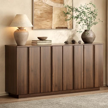 61" Sideboard Buffet Cabinet with Storage Walnut