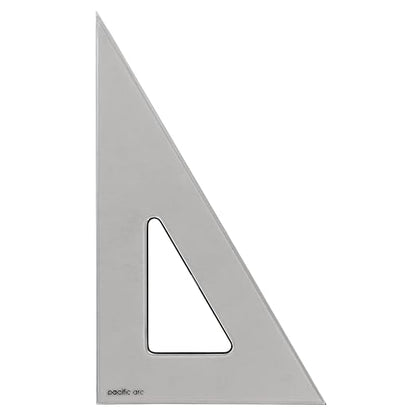 Pacific Arc's Scholastic Triangle - 4 inch - Smoke - 30/60 Angle - Polystyrene - Inking Edge - Technical Drawing Tools, Drafting, Architect and Engineering.