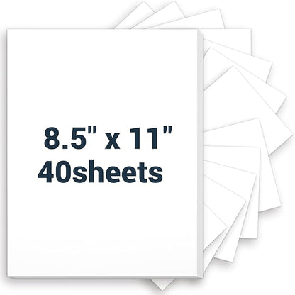 Cardstock 8.5 x 11, Thick Printer Paper 75 lb/200 gsm, 40 Sheets Card Stock White, Heavy Card stock, White CardStock Paper for Invitations, Diy Cards, Business Cards, Menus, Crafts, Drawing etc
