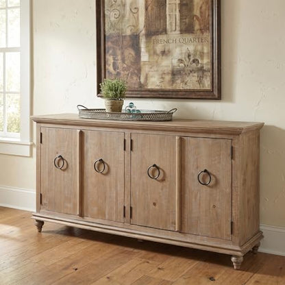 Martin Svensson Home Garden District 65" Solid Wood TV Stand, Driftwood