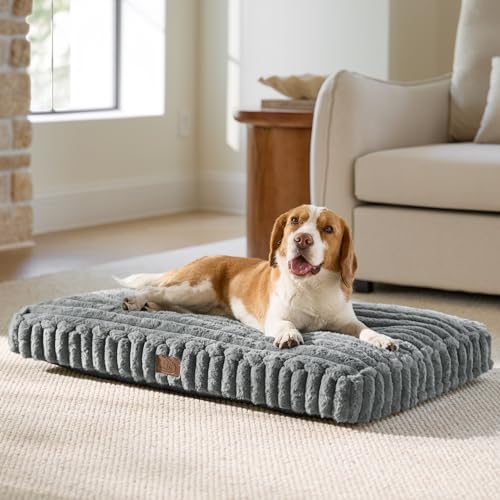 ComfyFleece™ Fluffy Balanced Support Large Dog Bed for Crate,35x22