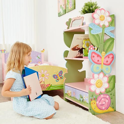 Magic Garden Multi-Tiered Wooden Children's Bookshelf