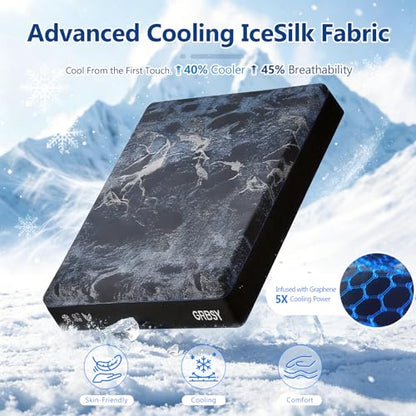 Luxury Upgraded 14 Inch Queen Mattress, Cooling Gel Queen Memory Foam Mattress In a Box with 7-Zone Support for Cool Night & Back pain Relief Washable IceSilk Cover, Medium Firm