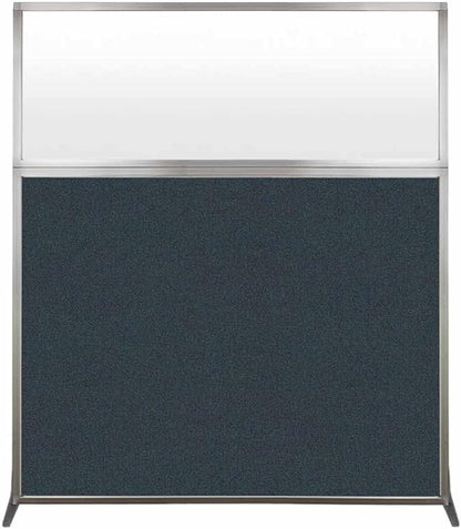Versare Hush Screen Portable Room Divider | Workstation Wall Divider | Freestanding Privacy Hush Panels | Frosted Windows | Fabric Office Divider Screen | Great for Room Separation