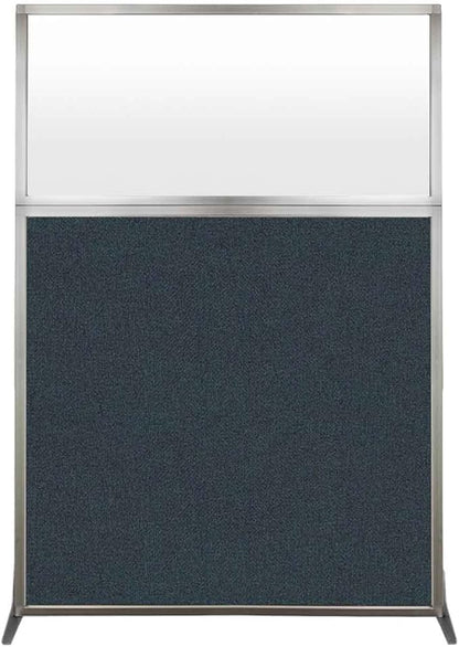 Versare Hush Screen Portable Room Divider | Workstation Wall Divider | Freestanding Privacy Hush Panels | Frosted Windows | Fabric Office Divider Screen | Great for Room Separation
