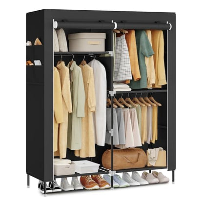 Portable Closet, Fabric Wardrobe, Clothes Rack with Shelves