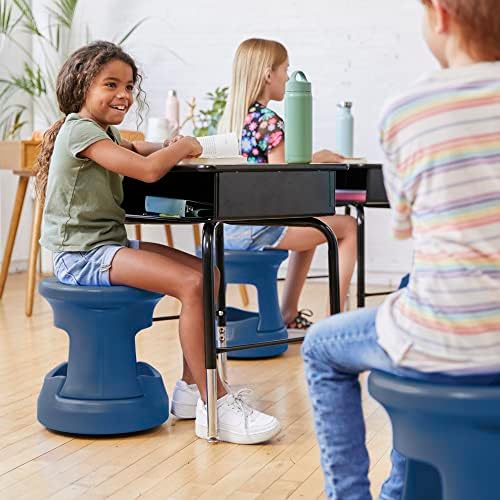 ECR4Kids Storage Wobble Stool, 15in Seat Height, Active Seating, Navy