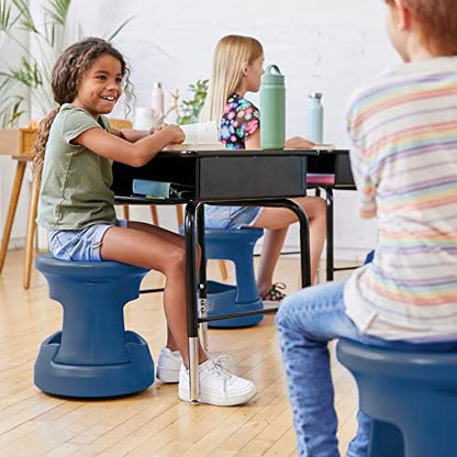 ECR4Kids Storage Wobble Stool, 15in Seat Height, Active Seating, Navy