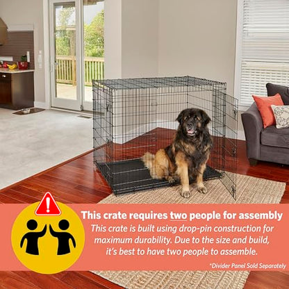 Solutions by Midwest 54-Inch Double Door Crate, Giant Breed Dogs, 100+ lbs