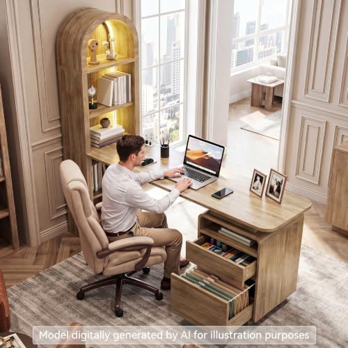 59" Computer Desk, Oak