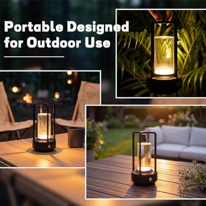 10 Pcs Portable Metal Table Lamps Bulk Cordless Table Lights Rechargeable
