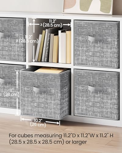 Storage Cubes, Set of 6, 11-Inch Foldable Closet Organizers
